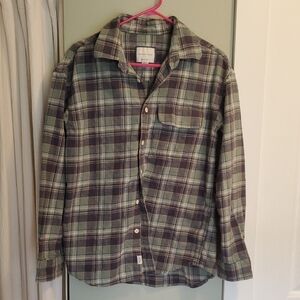 American Eagle Plaid Button-Up Shirt